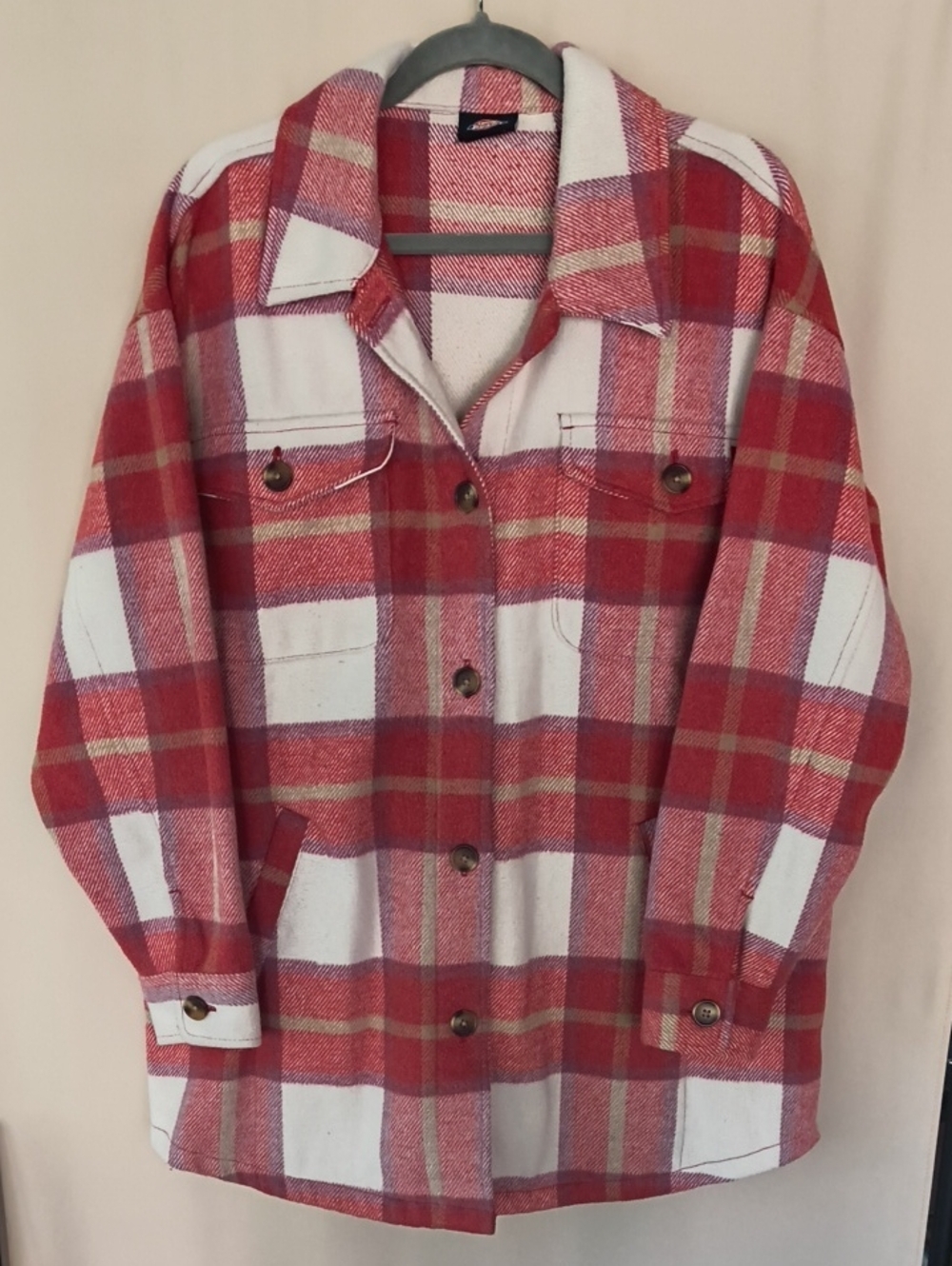 Dickies Unisex Plaid Shacket Size L